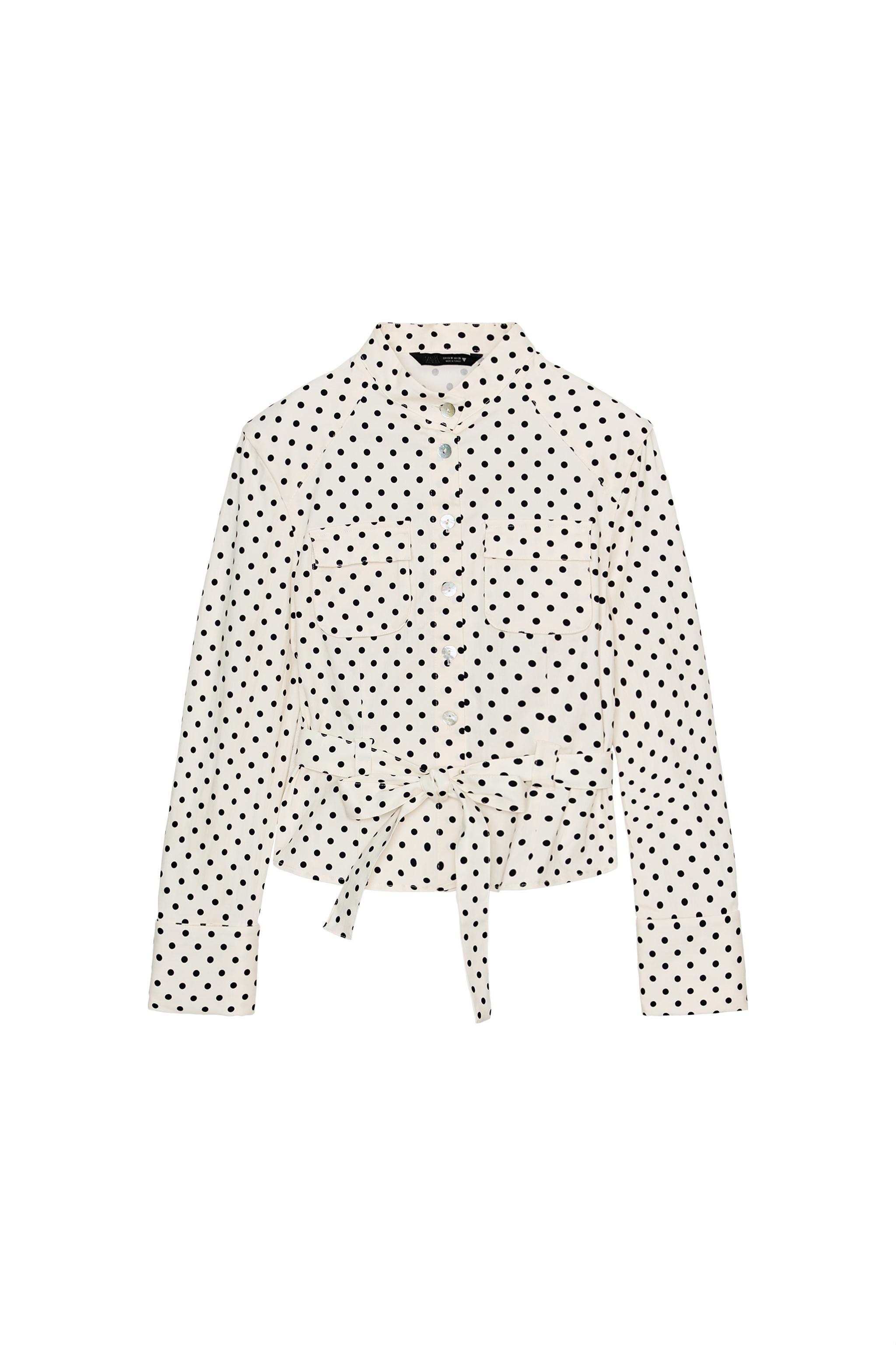 CHEMISE VESTE À POIS